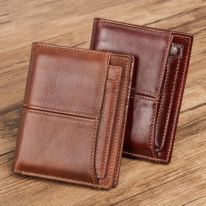 Men's RFID Blocking Leather Short Wallet