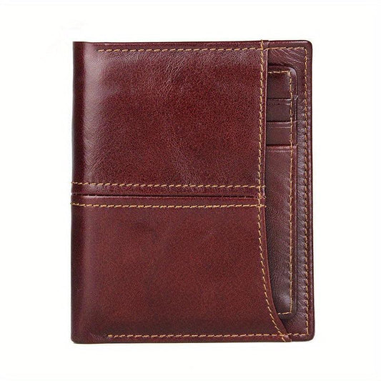 Men's RFID Blocking Leather Short Wallet