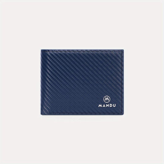 RFID Blocking Leather Bifold Wallet For Men Card Slots Coin Purse