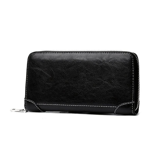 Men's Retro Zipper Clutch Wallet Envelope Bag