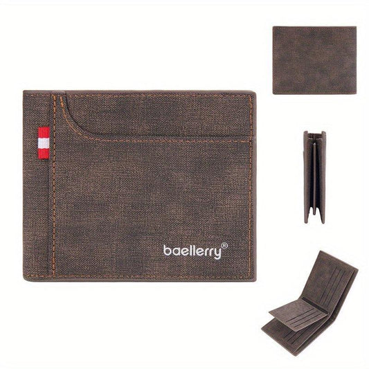 Men's Business Short Wallet with Card Slot Coin Purse Slim Money Card Holder