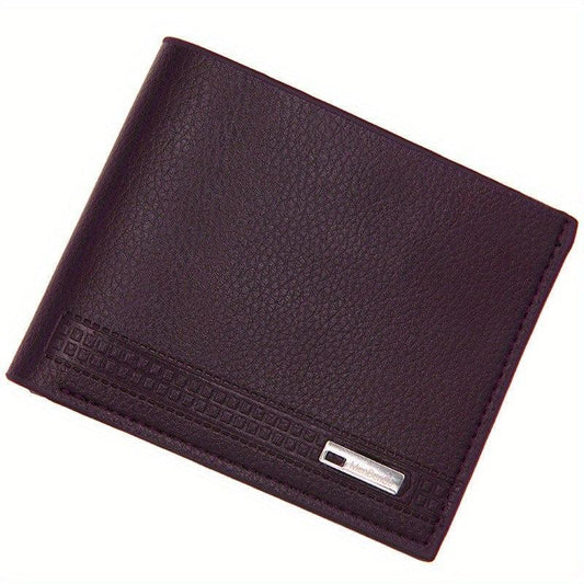 Men's Leather Short Wallet Money Clip Card Case Coin Purse