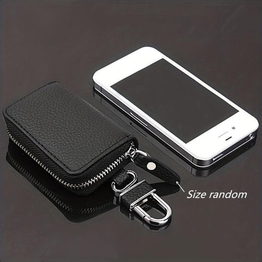 Men's Litchi Embossed Car Key Bag