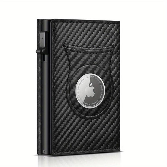 Men's Leather Wallet RFID Tri fold Anti theft Money Clip