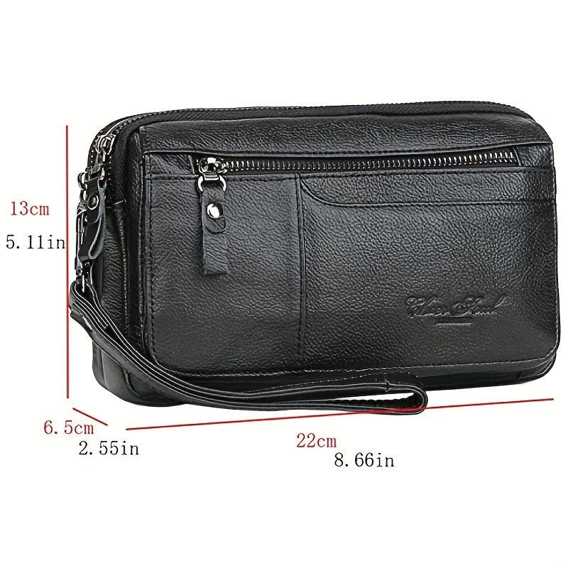 Men's Leather Clutch Purse Wallet Men Wrist Bag Business Men's Bag