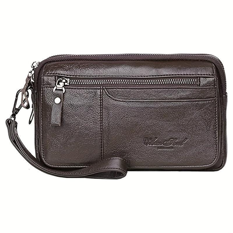 Men's Leather Clutch Purse Wallet Men Wrist Bag Business Men's Bag