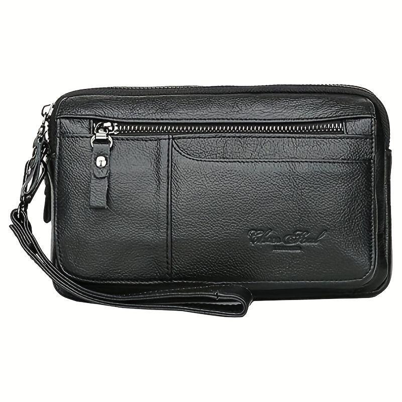 Men's Leather Clutch Purse Wallet Men Wrist Bag Business Men's Bag