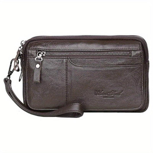 Men's Leather Clutch Purse Wallet Men Wrist Bag Business Men's Bag