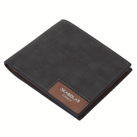 Men's Short Wallet Retro Youth Money Clip Coin Holder Purse