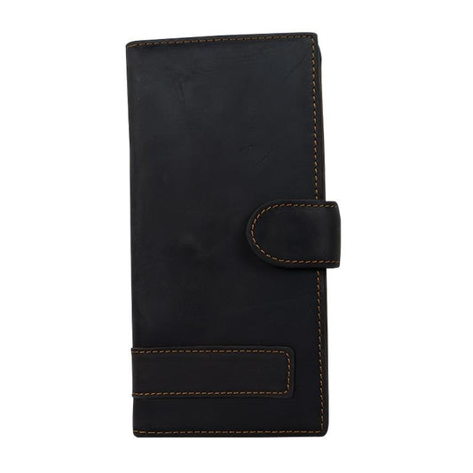 Leather Bifold Wallet 2 ID Windows Money Clip Card Holder