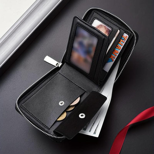 Men's RFID Blocking Zipper Card Holder Wallet