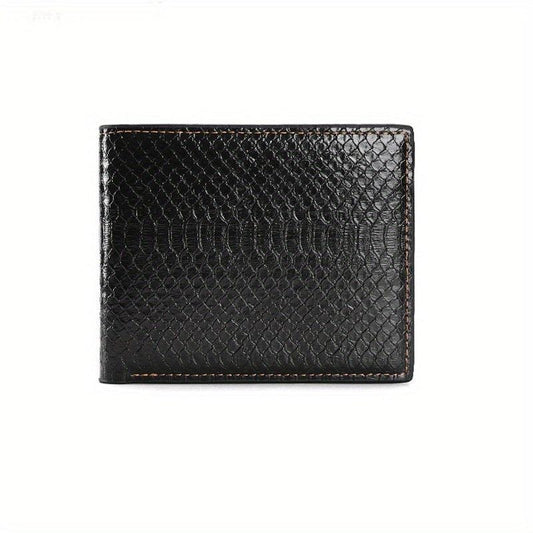 Men's Crocodile Pattern Leather Wallet Card Holder Purse