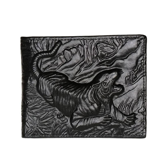 Men's Tiger Wallet Card Holder Vintage Leather