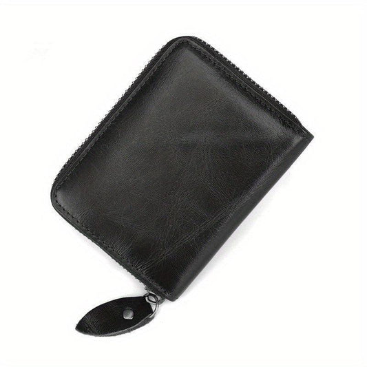 RFID Anti Magnetic Men's Leather Card Bag Wallet with 11 Slots