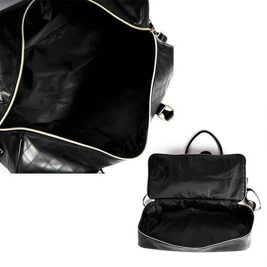 Men's Casual PU Leather Travel Shoulder Bag Large Capacity
