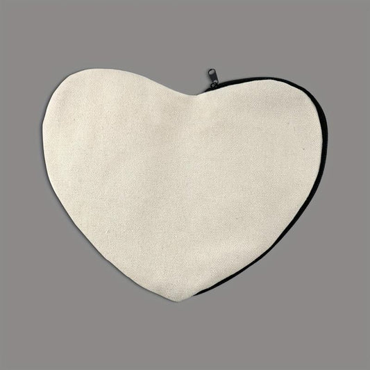 Love Heart Shaped Canvas Clutch Bag DIY Crafts