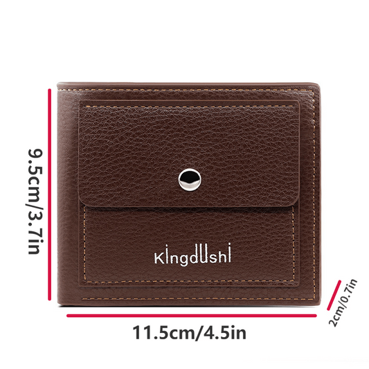Men's Retro PU Leather Short Wallet With Card Slots