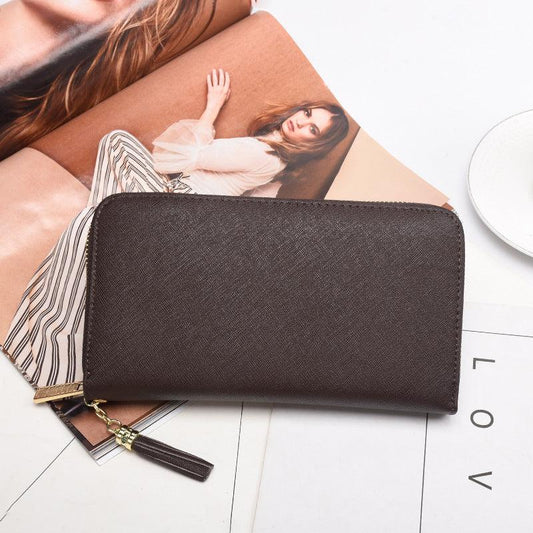 Leather Men's Wallet Card Bag Rfid Large Capacity Long Bag