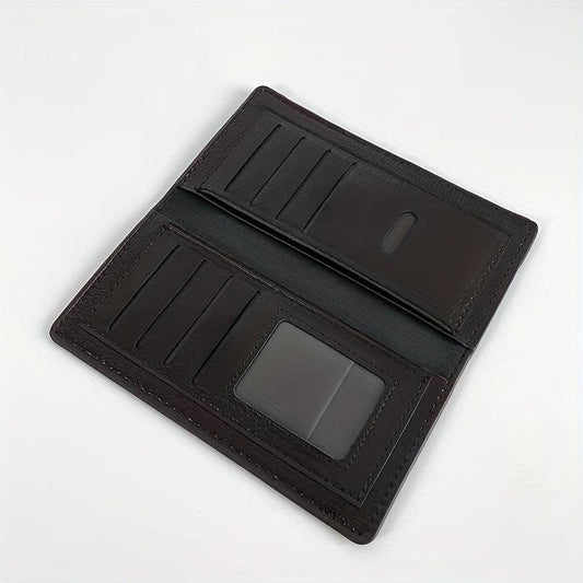 Men's Crocodile Pattern Long Wallet with Card Slots