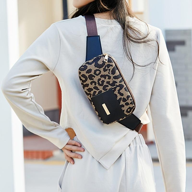 Leopard Pattern Chest Bag Fanny Pack Waist Bag Phone Bag
