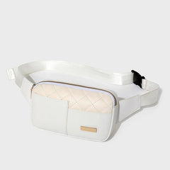 Quilted Belt Bag Faux Leather Fanny Pack Women's Square Crossbody Chest Purse