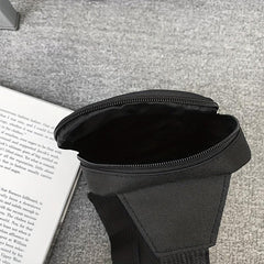 Small Oxford Cloth Chest Bag Solid Crossbody Bag Casual Travel Sports Sling Bag