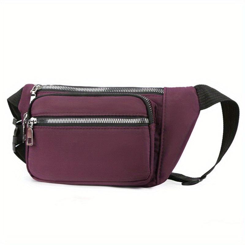 Nylon Zipper Chest Bag Fanny Pack