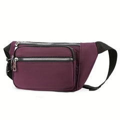 Nylon Zipper Chest Bag Fanny Pack
