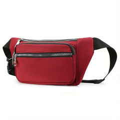 Nylon Zipper Chest Bag Fanny Pack