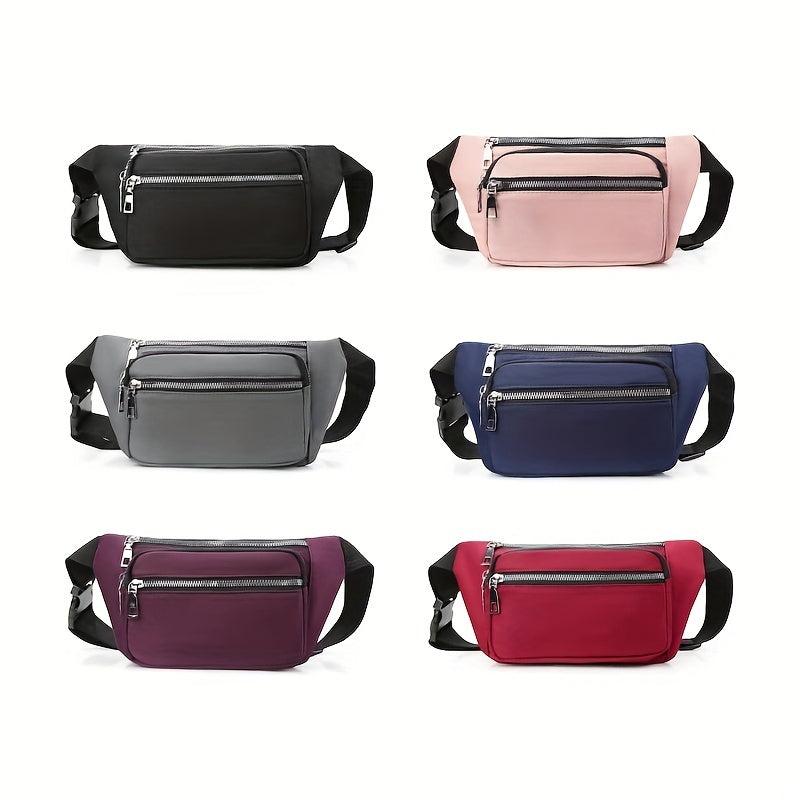 Nylon Zipper Chest Bag Fanny Pack