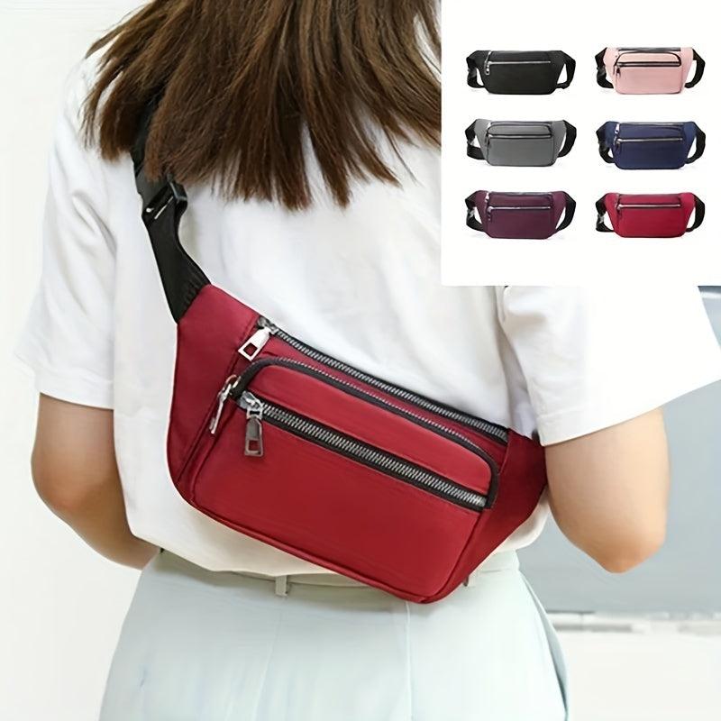 Nylon Zipper Chest Bag Fanny Pack