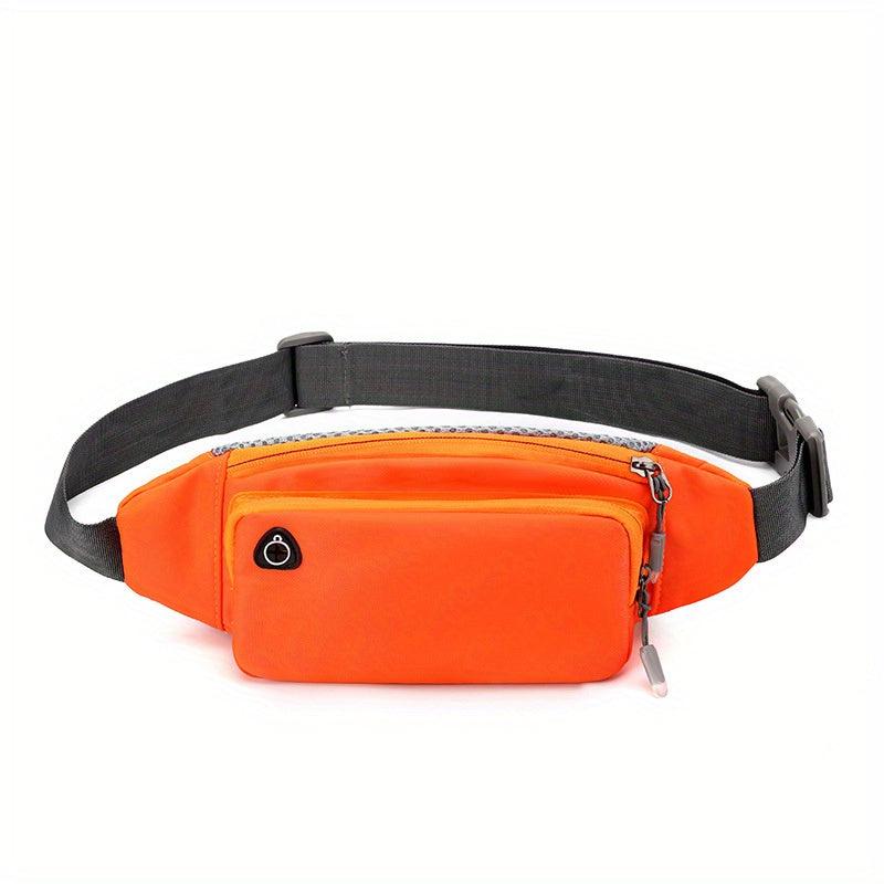 Mini Sport Crossbody Waist Bag Zipper Earphone Hole Fanny Pack