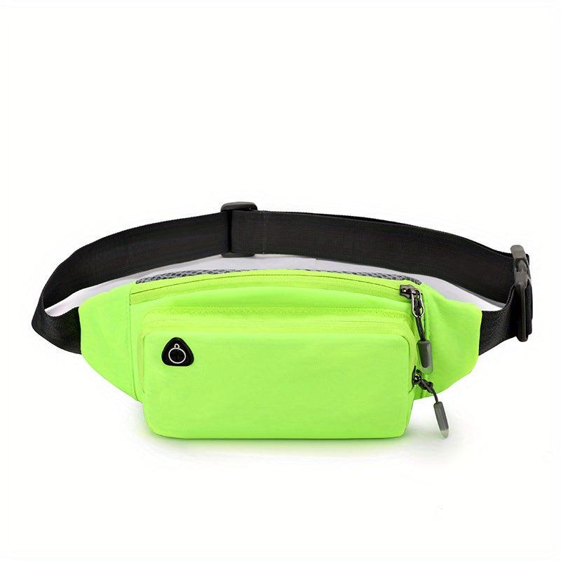Mini Sport Crossbody Waist Bag Zipper Earphone Hole Fanny Pack