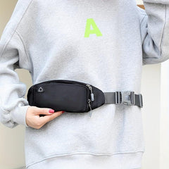 Mini Sport Crossbody Waist Bag Zipper Earphone Hole Fanny Pack