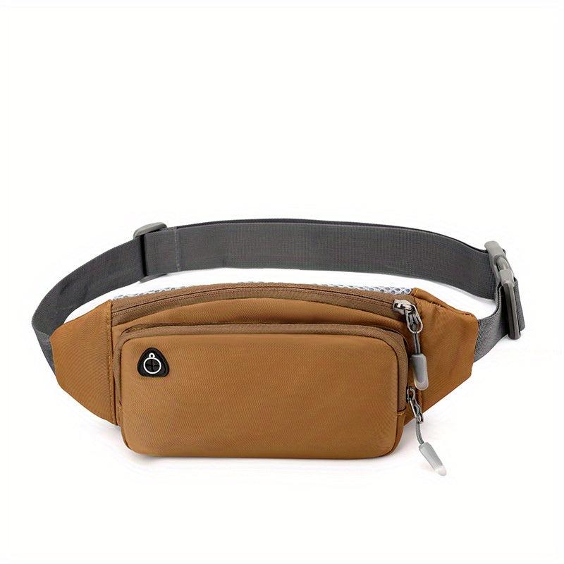 Mini Sport Crossbody Waist Bag Zipper Earphone Hole Fanny Pack