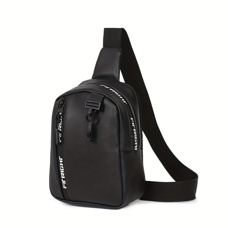 Letter Zipper Sling Bag Crossbody Chest Purse