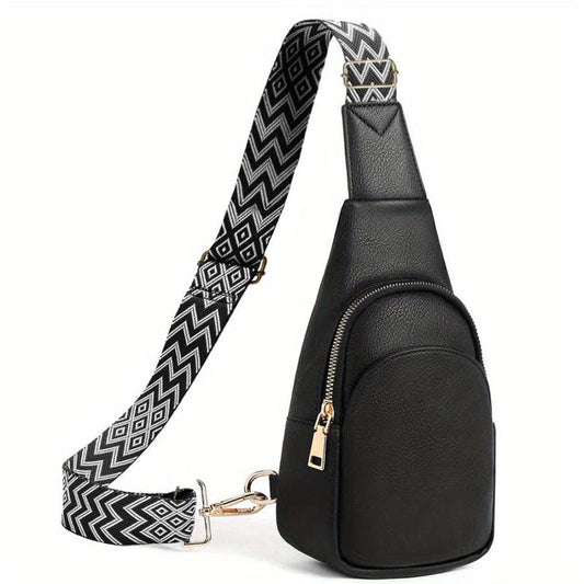 Minimalist Casual Sling Bag Zipper All Match Chest Bag Women's Fancy Pack