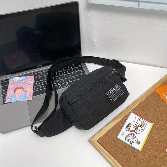 Nylon Mini Chest Bag Zipper Casual Crossbody Mini Bag Phone Storage