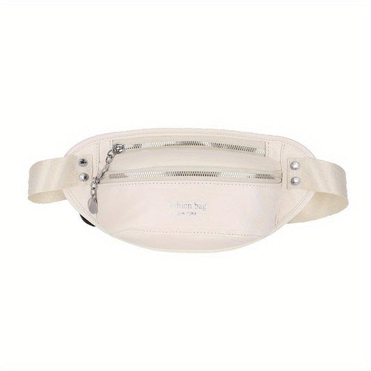 Letter Graphic Waist Bag Crossbody Bag Zipper Purses
