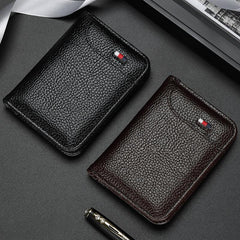 Men's Card Holder Thin Mini Wallet Unisex Pu Coin Purse
