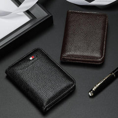 Men's Card Holder Thin Mini Wallet Unisex Pu Coin Purse