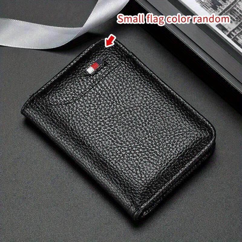 Men's Card Holder Thin Mini Wallet Unisex Pu Coin Purse