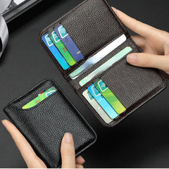 Men's Card Holder Thin Mini Wallet Unisex Pu Coin Purse