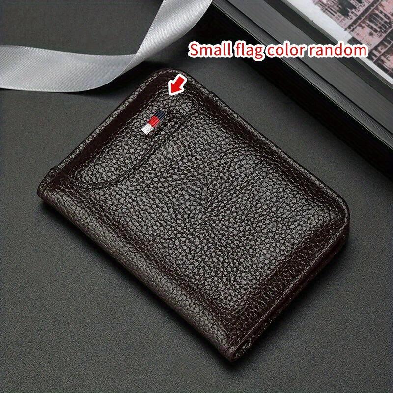 Men's Card Holder Thin Mini Wallet Unisex Pu Coin Purse