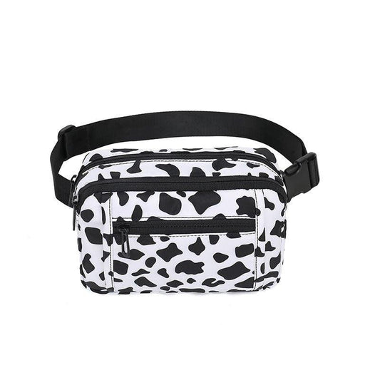Leopard Cow Print Fanny Pack Waist Bag for Outdoor Sports Running