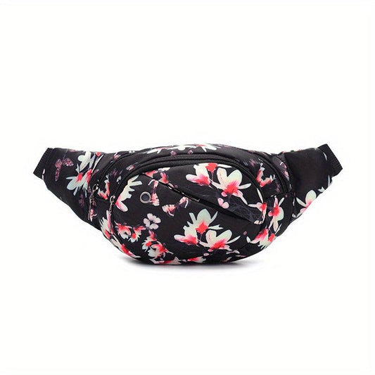 Graffiti Pattern Chest Bag Crossbody Zipper Waist Bag