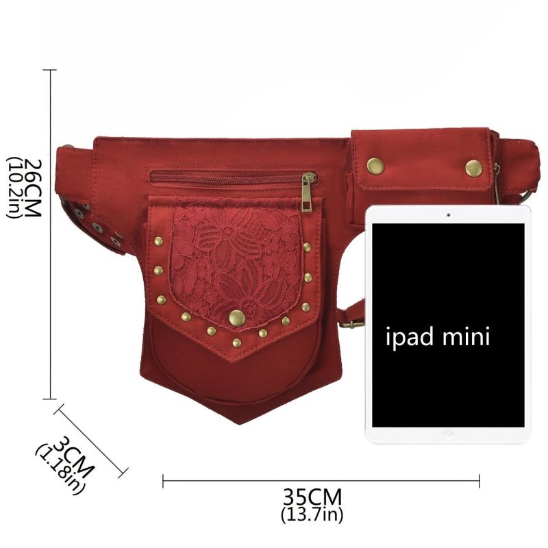 Gothic Thigh Drop Leg Bag Studded Outdoor Travel Phone Purse