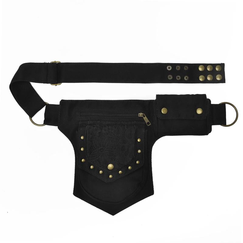 Gothic Thigh Drop Leg Bag Studded Outdoor Travel Phone Purse