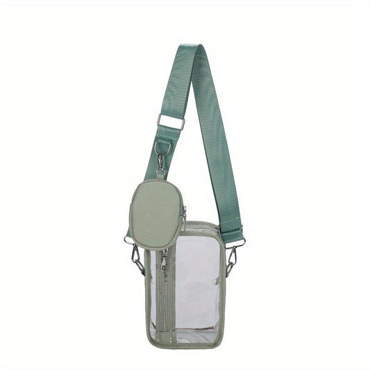 Transparent PVC Mini Crossbody Bag Adjustable Strap Waterproof Chest Bag
