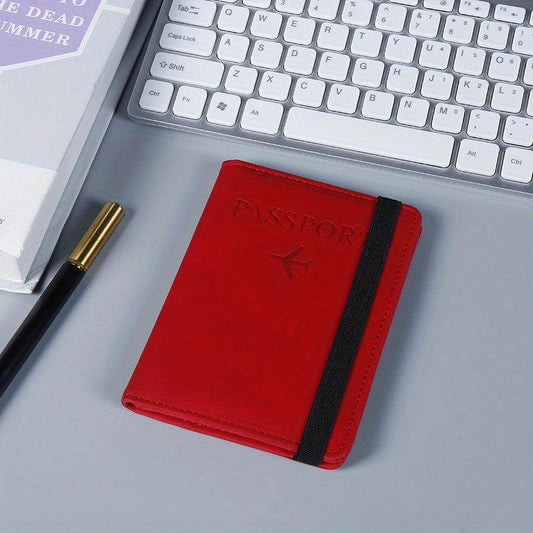 Portable Passport Ticket Holder Protector Elastic Band